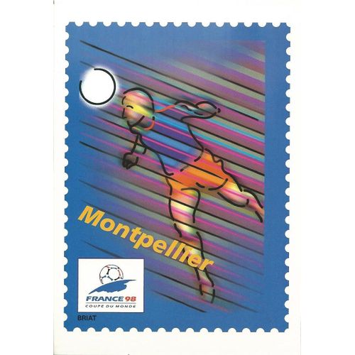 Carte Postale Pré-Timbrée Coupe Du Monde Foot 98 Montpellier