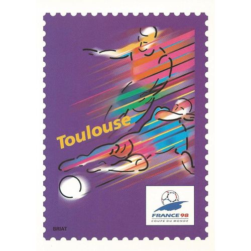 Carte Postale Pré-Timbrée Coupe Du Monde Foot 98 Toulouse