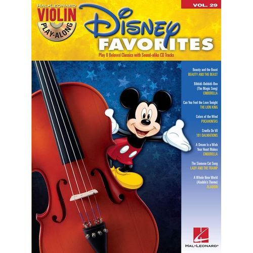 Disney Favorites Violin Play-Along Volume 29 Book/Online Audio