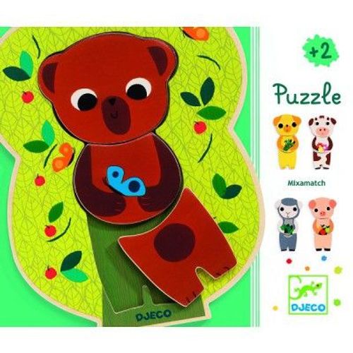 Puzzle 5 X 3 Pièces En Bois - Mixamatch