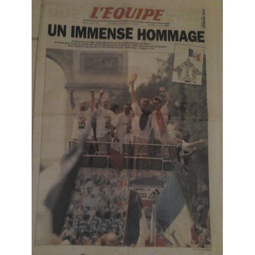 L'equipe Du 14 Juillet 1998 N°16230