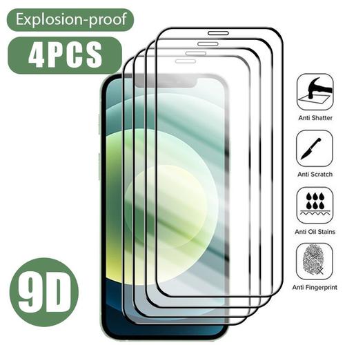 Protecteur D'écran Pour Iphone 4 Pièces Film De Protection À Couverture Complète En Verre Trempé Pour Modèles 6 7 8 11 12 13 Pro Max X Xr Xs Max