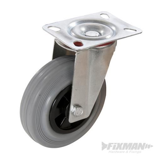 Roulette pivotante caoutchouc 100 mm 70 kg FIXMAN 443003