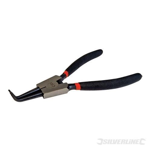 Pince à bec courbé pour circlips extérieurs 18 cm