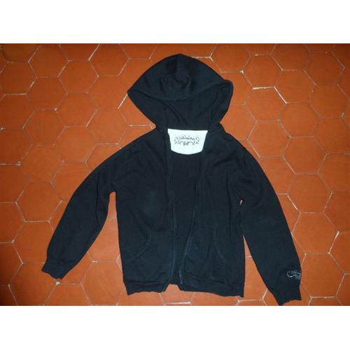 Veste À Capuche Jersey Noir Catimini