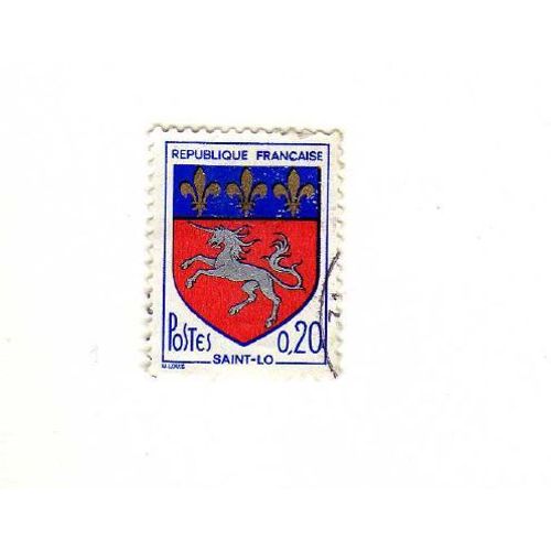 Timbre France Blason De Saint-Lo