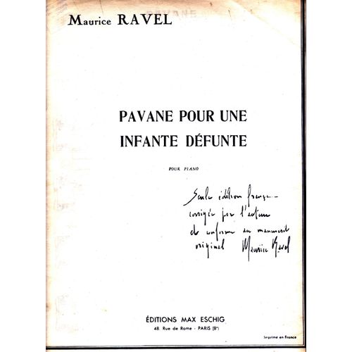 Pavane Pour Une Infante Défunte