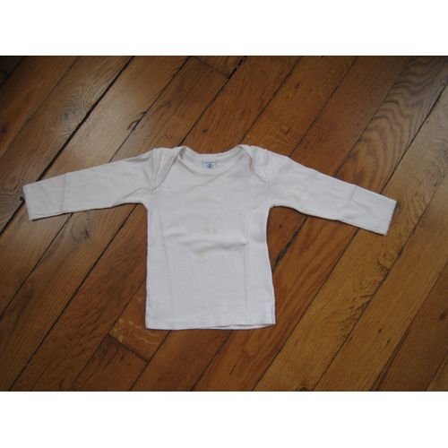 Sous-Pull Manches Longues Petit Bateau Blanc 18 Mois