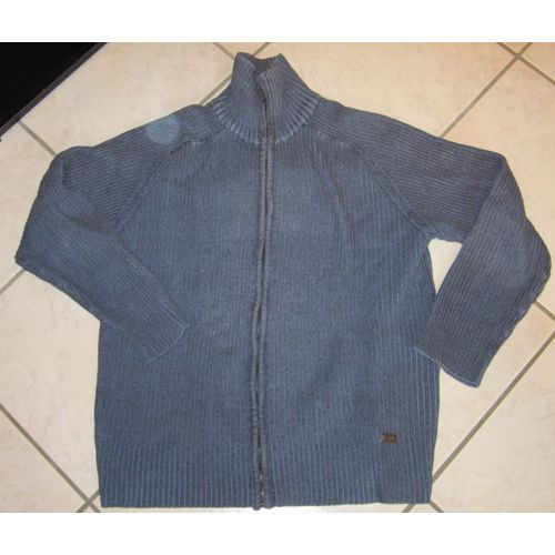 Pull Bleu Dur Cotellé 14 Ans