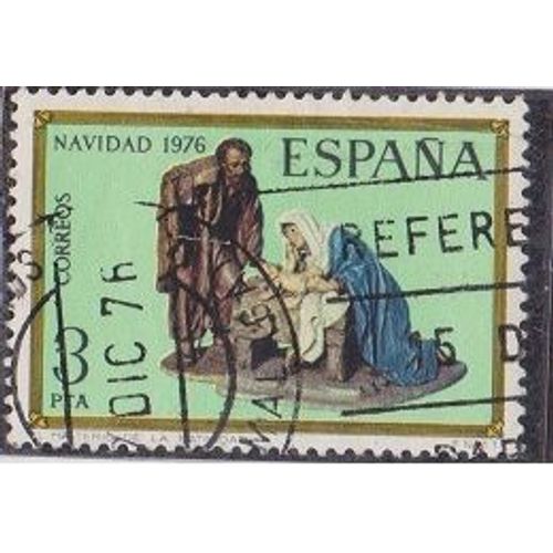 Timbre D'espagne N°2014 Y&t 3 P Polychrome Noëls Le Mystère De La Nativité