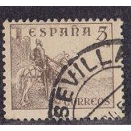 Timbre D'espagne N°785 Y&t 5 C Brun Le Cid Par M. Santamaria