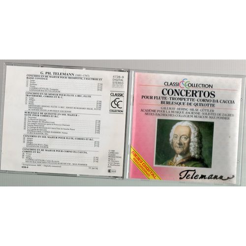Concertos Pour Flute Trompette Corno Da Caccia Burlesque De Quixotte