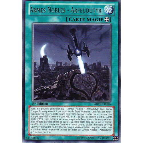Yu-Gi-Oh ! Armes Nobles - Arfeudutyr (Noble Arms - Arfeudutyr) - Abyr-Fr086 - Rare
