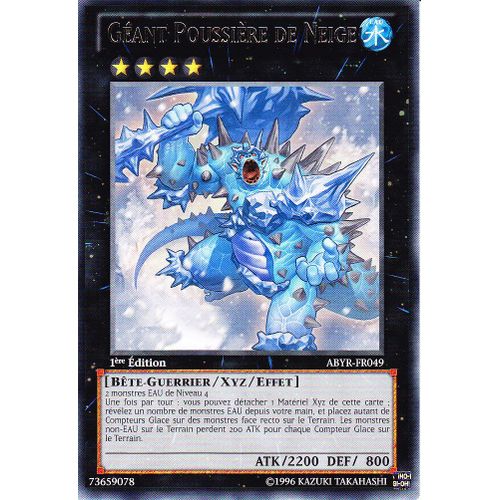 Yu-Gi-Oh ! Géant Poussière De Neige (Snowdust Giant) - Abyr-Fr049 - Rare