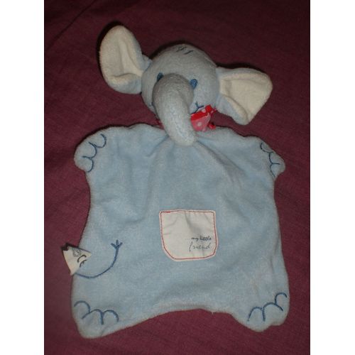 Doudou Éléphant Plat Bleu Bandana Rouge Pois Tchibo Gmbh Tcm