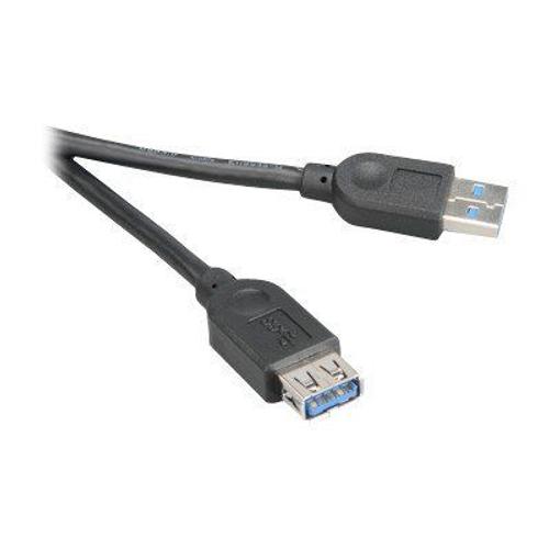 Akasa - Rallonge de câble USB - USB type A (M) pour USB type A (F) - USB 3.0 - 1.5 m - noir