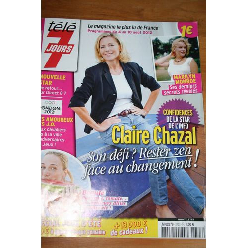 Télé 7 Jours 2723 Claire Chazal Marilyn Monroe Bérénice Béjo Lucie Decosse