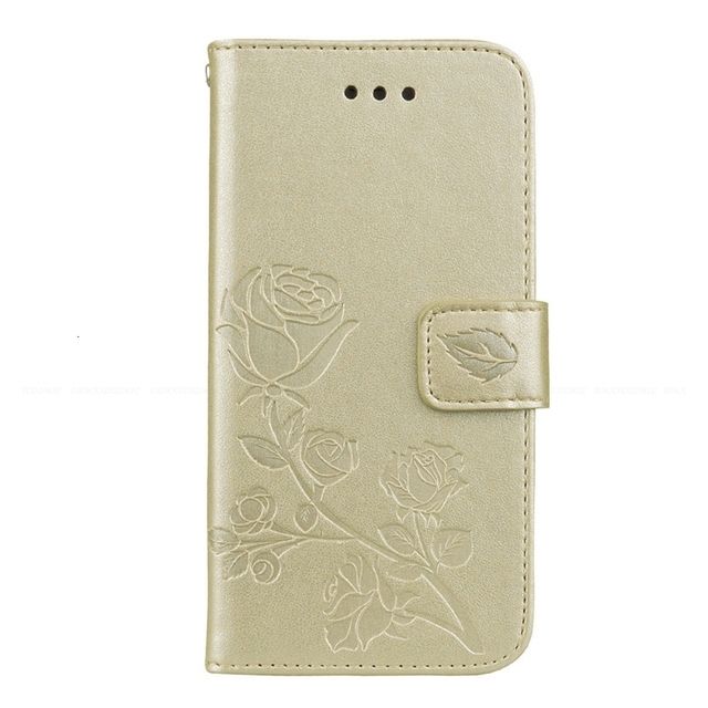 Étui Portefeuille En Cuir Pu Pour Huawei Y3 5.0 Pouces Coque En Silicone Motif Floral Rose Étui Pour Téléphone Version Funda