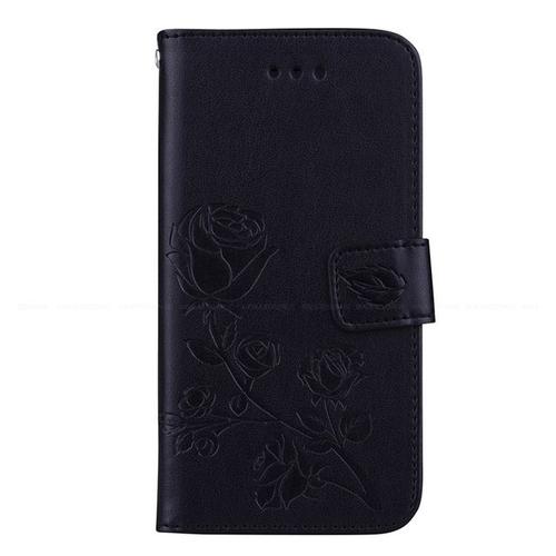 Étui Portefeuille En Cuir Pu Pour Huawei Y3 5.0 Pouces Coque En Silicone Motif Floral Rose Étui Pour Téléphone Version Funda