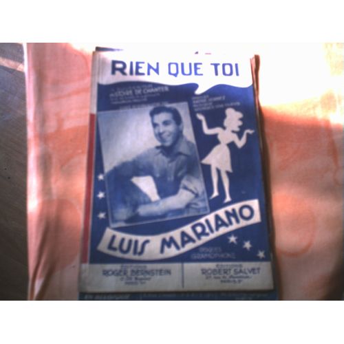 Rare Partition Luis Mariano Rien Que Toi Du Film Histoire De Chanter