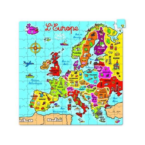 Puzzle 144 Pièces En Bois - Carte D'europe