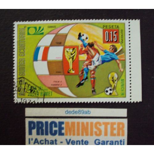 Guinée..0.15 Peseta.Rép De Guinéa Équatorial. Munich 74. Italie 4 / Hongrie 2. Oblitéré.