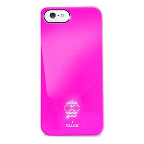 Coque Arriere Licence Puro Rose Iphone 5 Design Tete De Mort