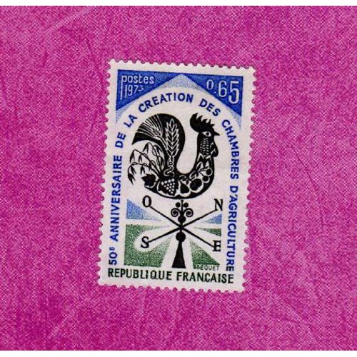 Timbre France 50e Anniversaire De La Création Des Chambres D'agriculture Neuf