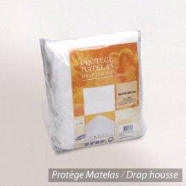 Protège Matelas imperméable 110x190 cm Bonnet 30cm Arnon Molleton 100% Coton contrecollé polyuréthane