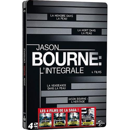 Jason Bourne - L'intégrale : La Mémoire Dans La Peau + La Mort Dans La Peau + La Vengeance Dans La Peau + Jason Bourne : L'héritage - Pack Collector Boîtier Steelbook