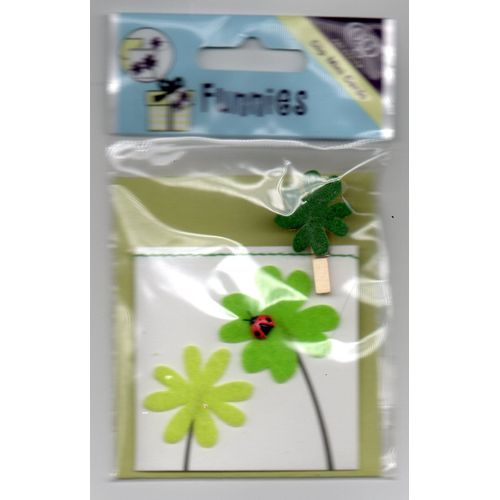 Scrapbooking - Mini Carte Cadeau 3d "Trèfle"  + Enveloppe