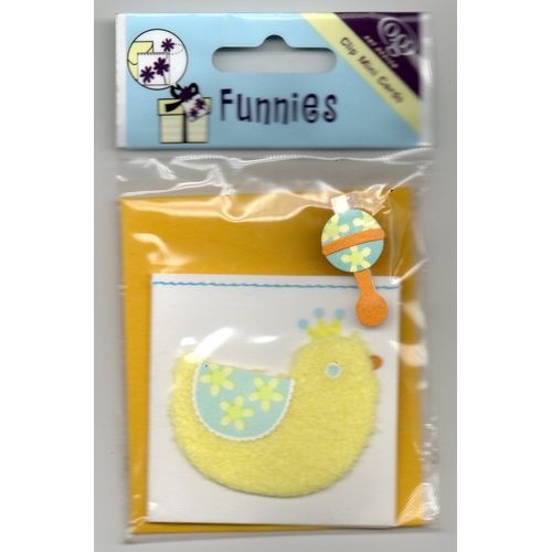 Scrapbooking - Mini Carte Cadeau 3d "Caneton"  + Enveloppe