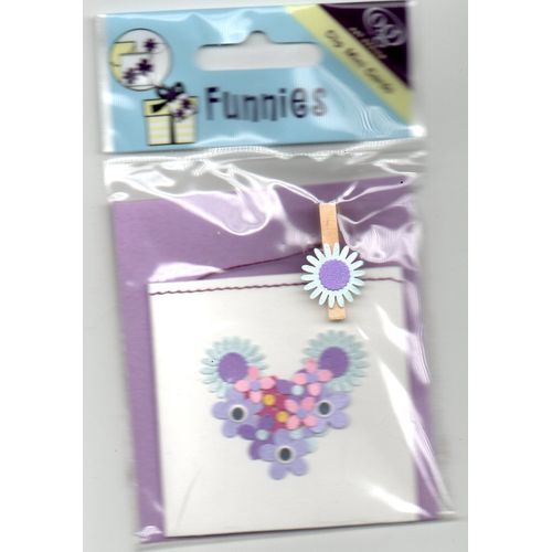 Scrapbooking - Mini Carte Cadeau 3d "Fleurs"  + Enveloppe