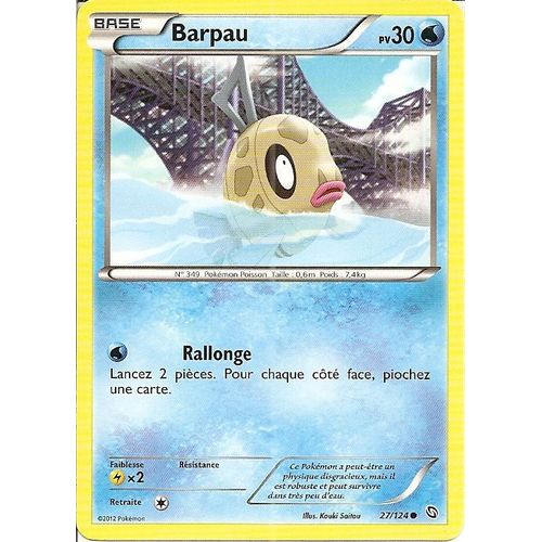 Carte Pokemon - Dragons Exaltes -Barpau -27/124 -