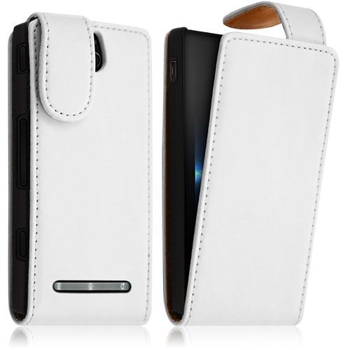 Housse Coque Etui Sony Xperia U Couleur Blanc