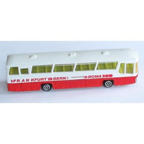 Majorette 1/87 Réf. 373 Bus Neoplan Blanc Et Rouge "Frankfurt-Bern-Roma"-Majorette