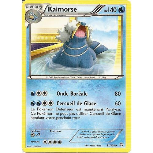 Carte Pokemon - Dragons Exaltes - Kaimorse - Pv 140 - 31/124 - Rare -