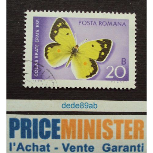 Roumanie..20b Posta Romana Papillon : Colas Erate Esp. Oblitéré.