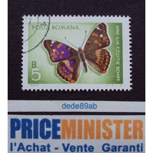 Roumanie..5b Posta Romana.Papillon : Apat. Ilia F.Clytie Schiff. Oblitéré.