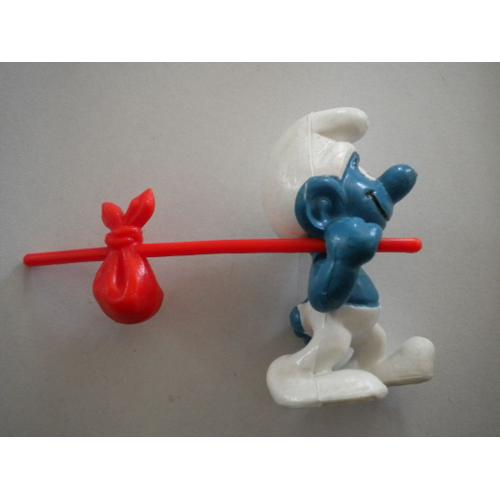 Schtroumpf Avec Baluchon 7cm Orange Peyo Bully Figurine Collection Schtroumpfs Smurf Schtroumpfette