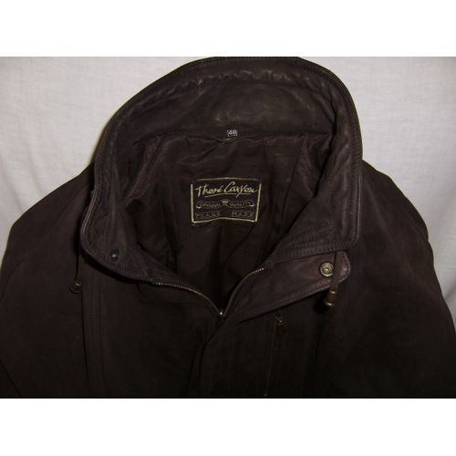 Manteau Veste Parka Cuir Véritable