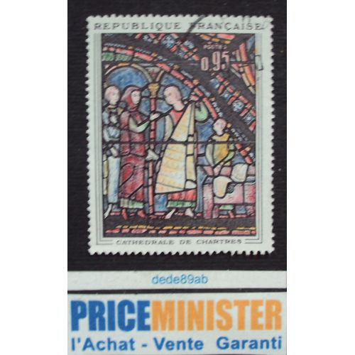 France..Vitrail De La Cathédrale De Chartres : Les Marchands De Fourrures. Oblitéré.