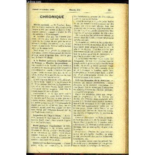 Le Petit Jardin Illustre N° 153 - Les Amorpha, A. Gourlot ; Kopsia Fucticosa, J. Luquet ; Culture De L'impatiens Sultani En Plein Air, E. Berger ; Au Sujet Des Cyperus, Albert Maumené ; ...