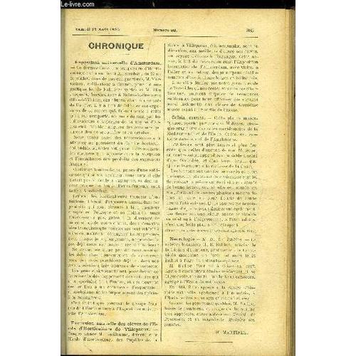 Le Petit Jardin Illustre N° 93 - Chronique, H. Martinet ; L'asperge, C. Potrat ; Deux Bonnes Poires Nouvelles, H. Martinet : Le Rosier, Albert Maumené ; Le Poirier, A. Gourlot ; Greffe ...