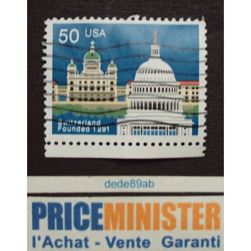 Etats-Unis..50 U.S.A. Switzerland Founded 1291. Oblitéré.