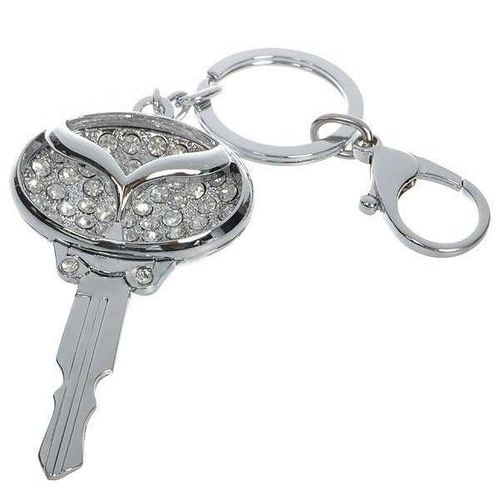 Porte-Clé (Clés, Clef) 3 D Strass - Logo Mazda -