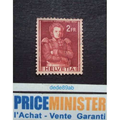 Suisse..2fr Helvetia..Joachim Forrer (1782-1833) Non Oblitéré.