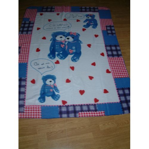 Couverture Polaire Motif Nounours