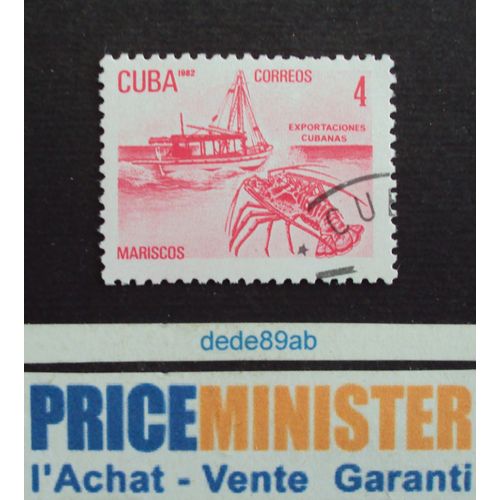 Cuba..4 Correos. Mariscos.Exportaciones Cubanas. Oblitéré.