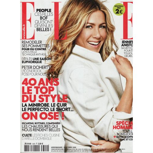 Elle / 16-10-2009 N°3329 : Jennifer Aniston (4p) - Pete Doherty By Rankin (7p)